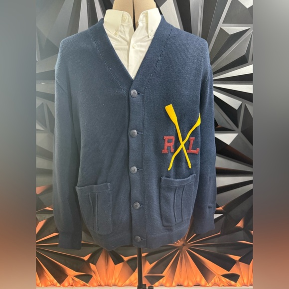 Polo Ralph Lauren Other - Polo Ralph Lauren Navy Cardigan with Logo